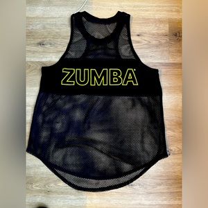Zumba Forever High Neck Mesh Tank - Bold Black